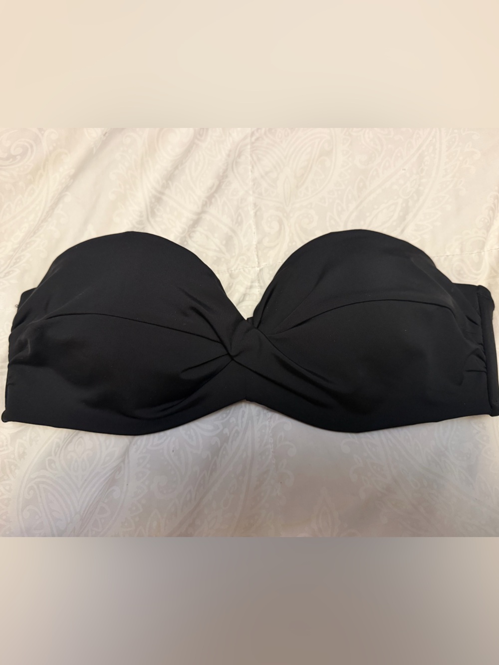 Victoria's Secret Black Twist-Front Strapless Bikini Top